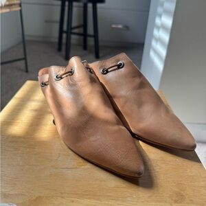 Free People natural Versailles  Mules size 38/7.5